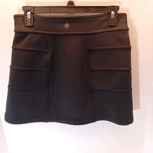 Athleta Skirt Women XS Black Mini Blizzard Fleece Lined Stretch Athletic Tennis